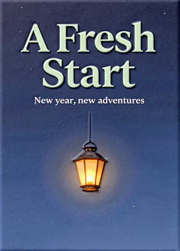 Resolution Lantern, New Year card cover