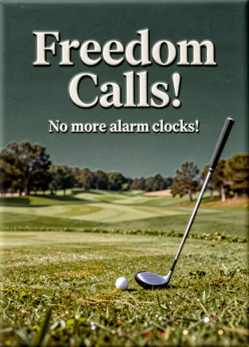 Golf Days, retirement card cover