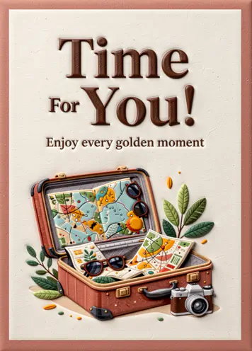 Travel Dreams, retirement card cover