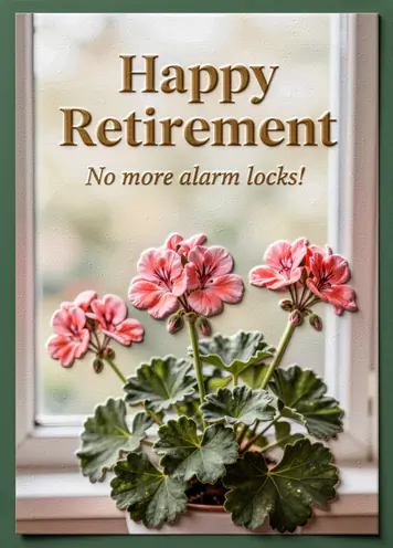 Time To Bloom, retirement card cover