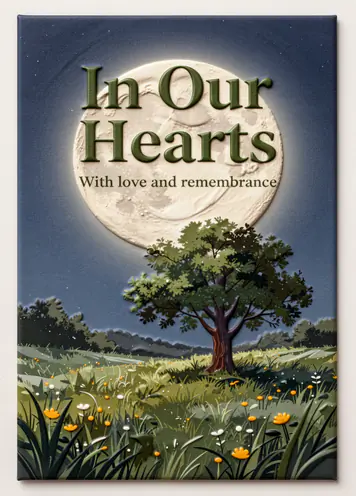 Moonlit Meadow, sympathy card cover