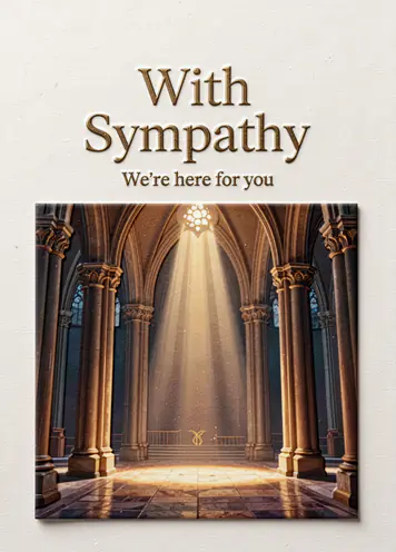 Cathedral Of Light, sympathy card cover