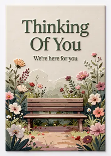Garden Of Memory, sympathy card cover