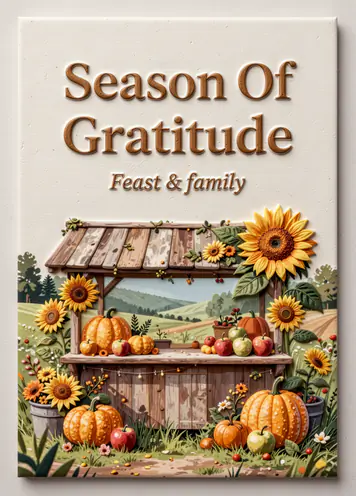 Farm Stand, Thanksgiving card cover