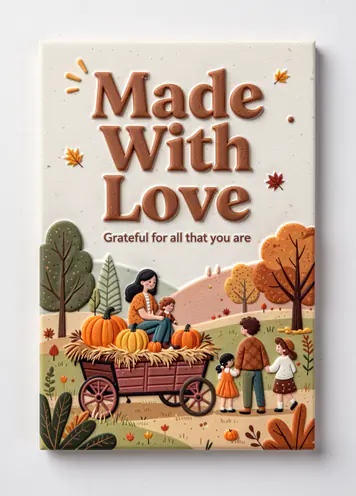 Hay Ride Joy, Thanksgiving card cover