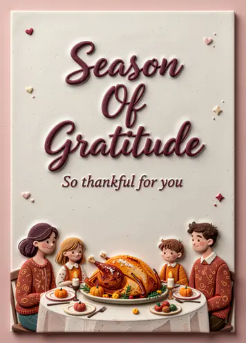 Thanksgiving Table, Thanksgiving card cover