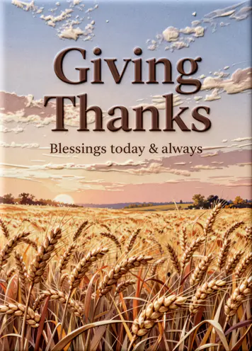 Golden Fields, Thanksgiving card cover