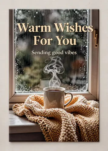 Tea & Comfort, thinking of you card cover