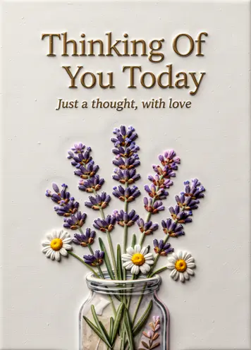 Thinking Of Flowers, thinking of you card cover