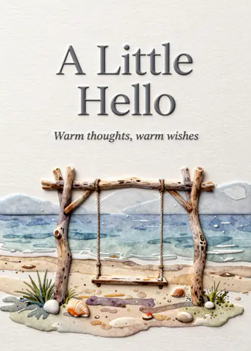 Seaside Remembrance, thinking of you card cover