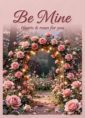 Enchanted Garden, Valentine’s Day card cover