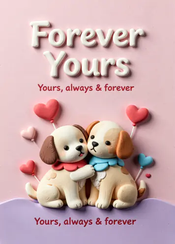 Sweetheart Pups, Valentine’s Day card cover