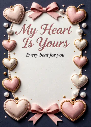Valentine Charms, Valentine’s Day card cover