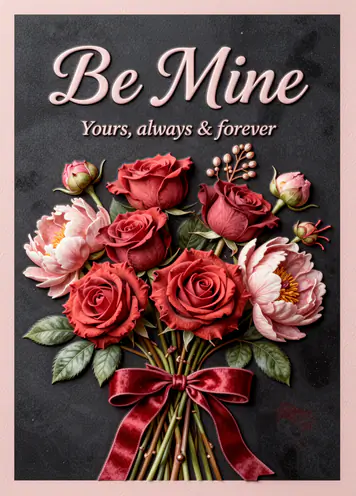 Rose Bouquet Big, Valentine’s Day card cover