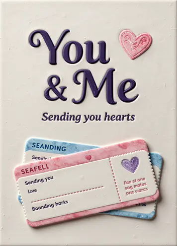 Ticket To Love, Valentine’s Day card cover