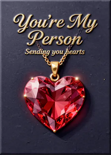 Jewel Heart, Valentine’s Day card cover